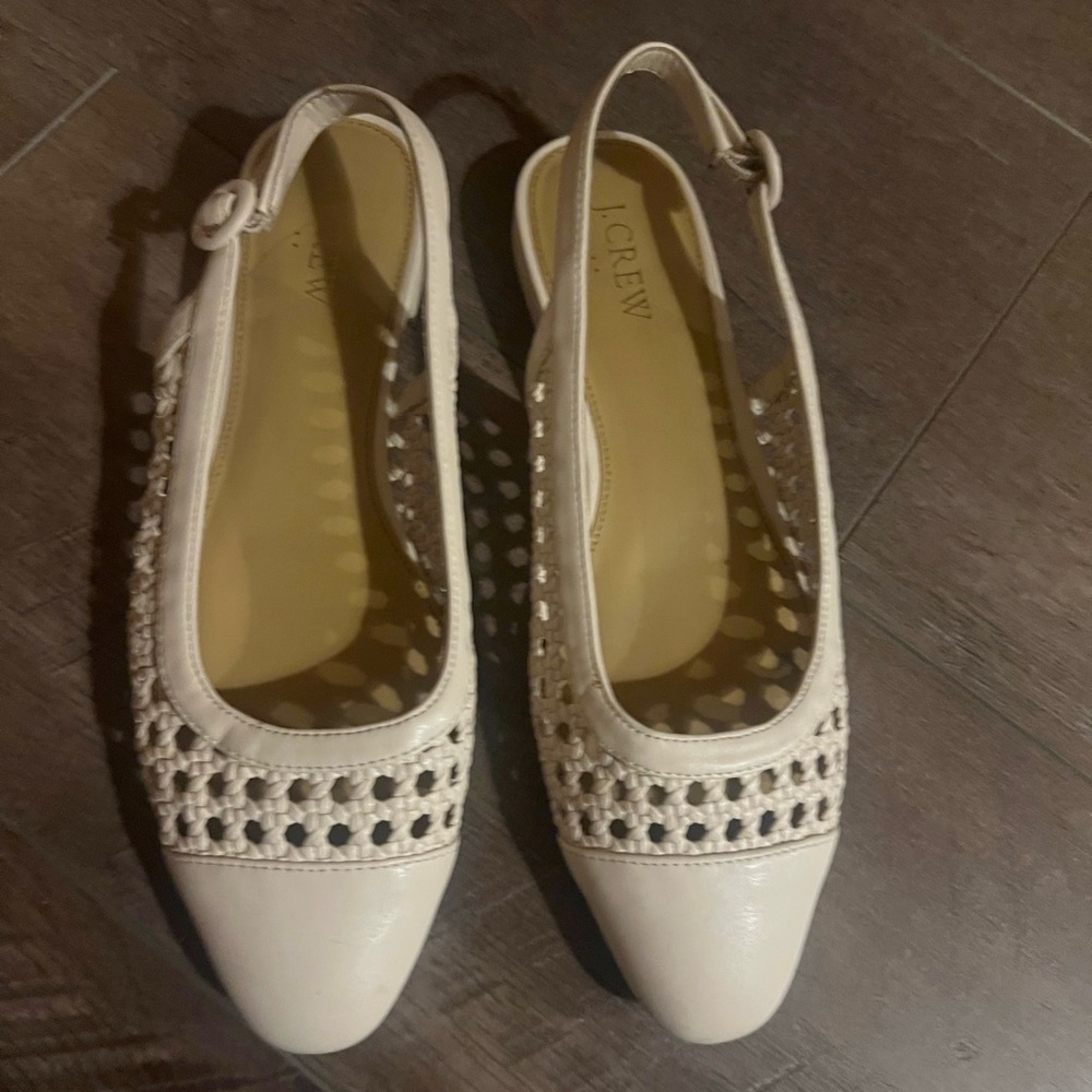 J. Crew Cream Slingback Flats - Picture 4 of 9